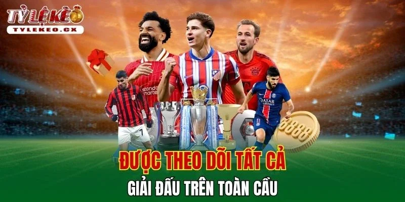 Được theo dõi tất cả giải đấu trên toàn cầu